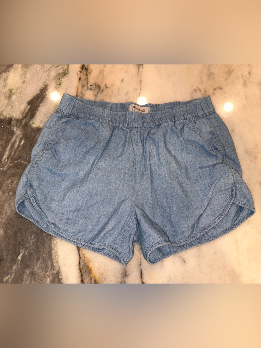 Madewell Size Small Light Blue Chambray Denim-Style Women's Shorts